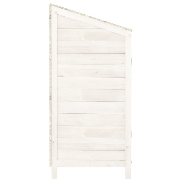 Garden Shed White 102x52x112 Cm Solid Wood Fir Opxont
