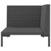 Garden Sofa with Cushions Half Round Poly Rattan Tonlbo