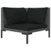Garden Sofa with Cushions Half Round Poly Rattan Tonlbo