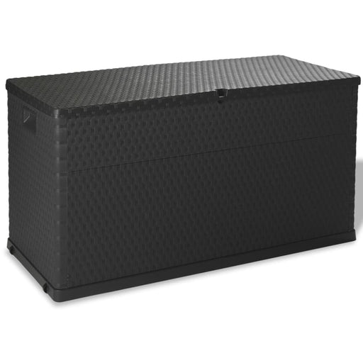 Garden Storage Box Anthracite 120x56x63 Cm Pp Rattan Atioo