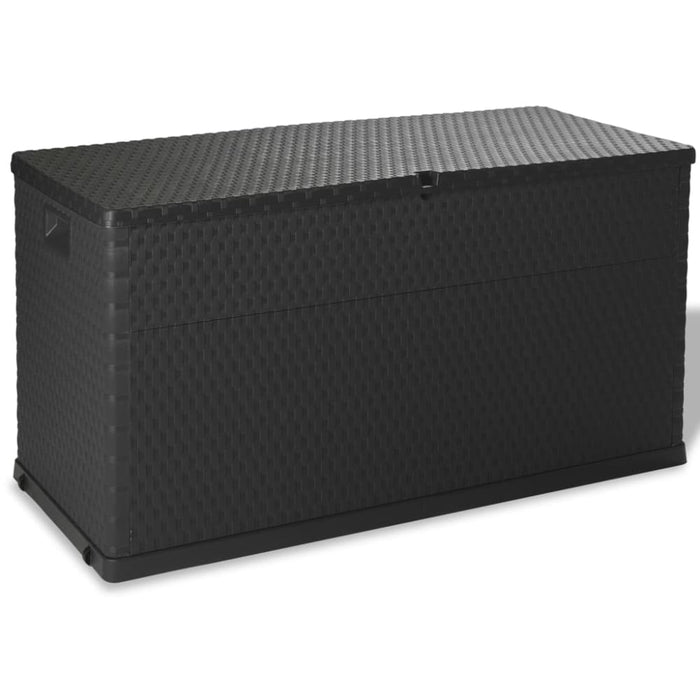 Garden Storage Box Anthracite 120x56x63 Cm Pp Rattan Atioo