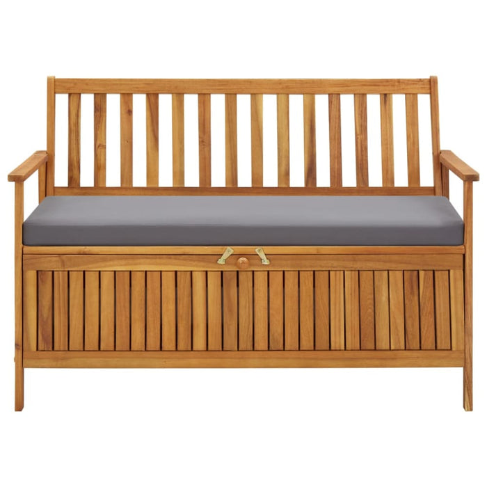 Garden Storage Bench Solid Acacia Wood Tobxil