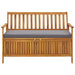 Garden Storage Bench Solid Acacia Wood Tobxil