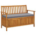 Garden Storage Bench Solid Acacia Wood Tobxil