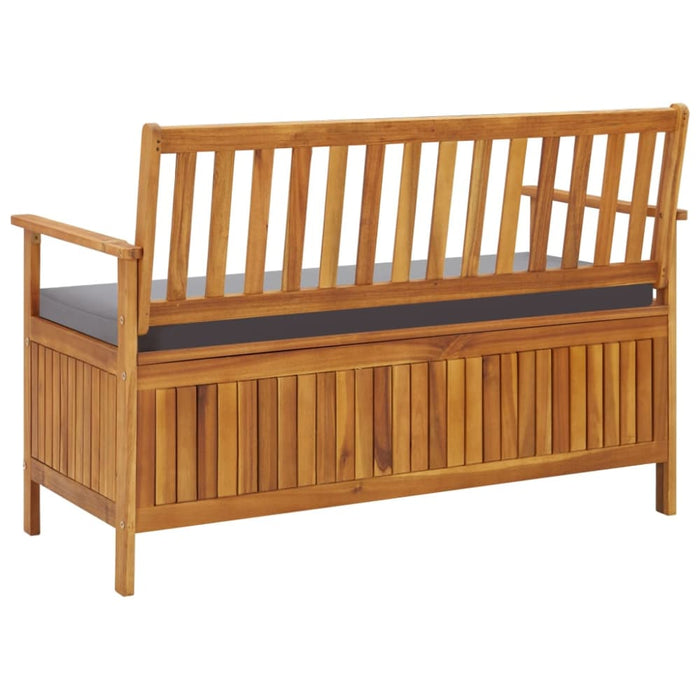 Garden Storage Bench Solid Acacia Wood Tobxil