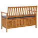 Garden Storage Bench Solid Acacia Wood Tobxil