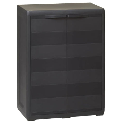 Garden Storage Cabinet With 1 Shelf Black Atibl