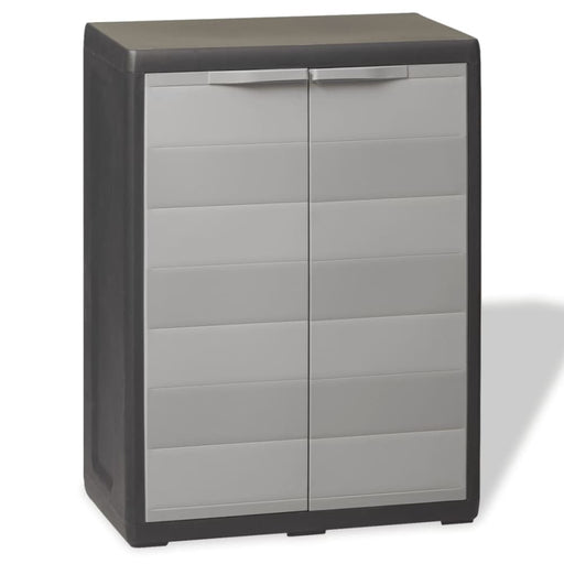 Garden Storage Cabinet With 1 Shelf Black And Grey Atibi
