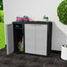 Garden Storage Cabinet with 2 Shelves Black and Grey Atibp