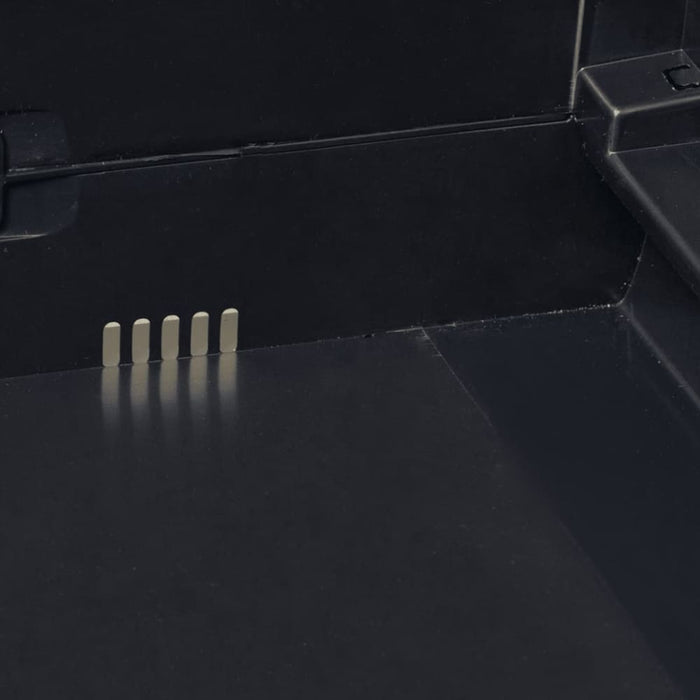 Garden Storage Cabinet with 2 Shelves Black and Grey Atibp