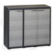 Garden Storage Cabinet with 2 Shelves Black and Grey Atibp