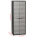 Garden Storage Cabinet with 3 Shelves Black and Grey Atibt