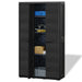 Garden Storage Cabinet with 4 Shelves Black Atibb