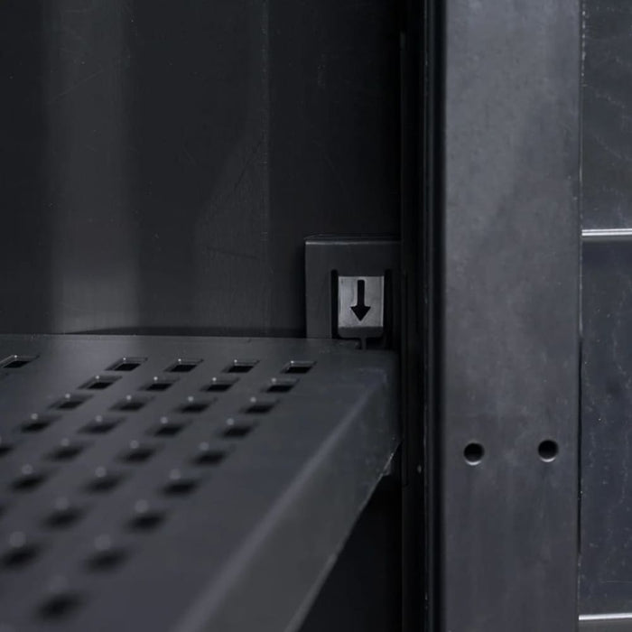 Garden Storage Cabinet with 4 Shelves Black Atibb