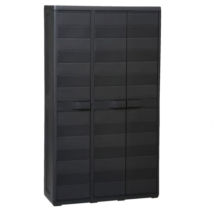 Garden Storage Cabinet with 4 Shelves Black Atibb