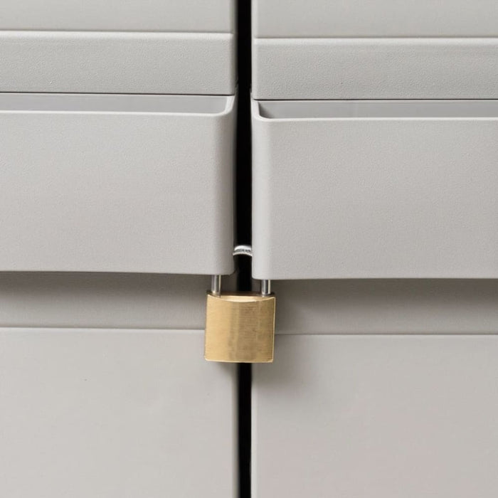 Garden Storage Cabinet with 4 Shelves Black and Grey Atibo