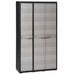 Garden Storage Cabinet with 4 Shelves Black and Grey Atibo
