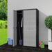 Garden Storage Cabinet with 4 Shelves Black and Grey Atibo