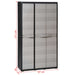 Garden Storage Cabinet with 4 Shelves Black and Grey Atibo