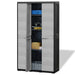 Garden Storage Cabinet with 4 Shelves Black and Grey Atibo