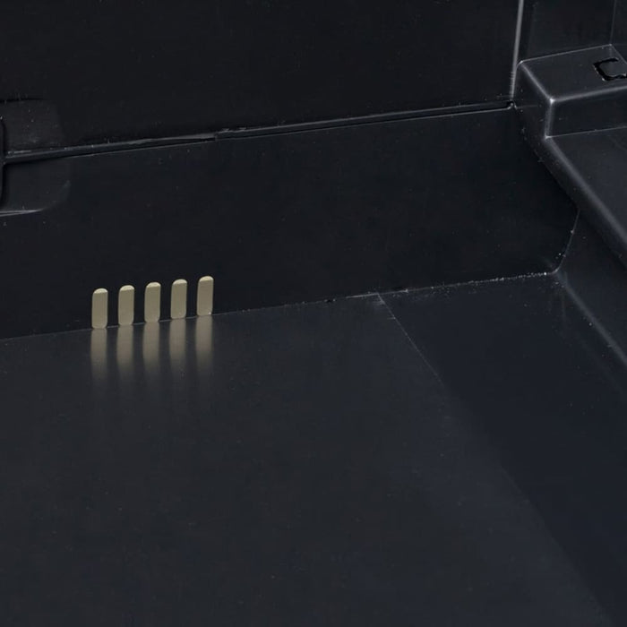 Garden Storage Cabinet with 4 Shelves Black and Grey Atibo