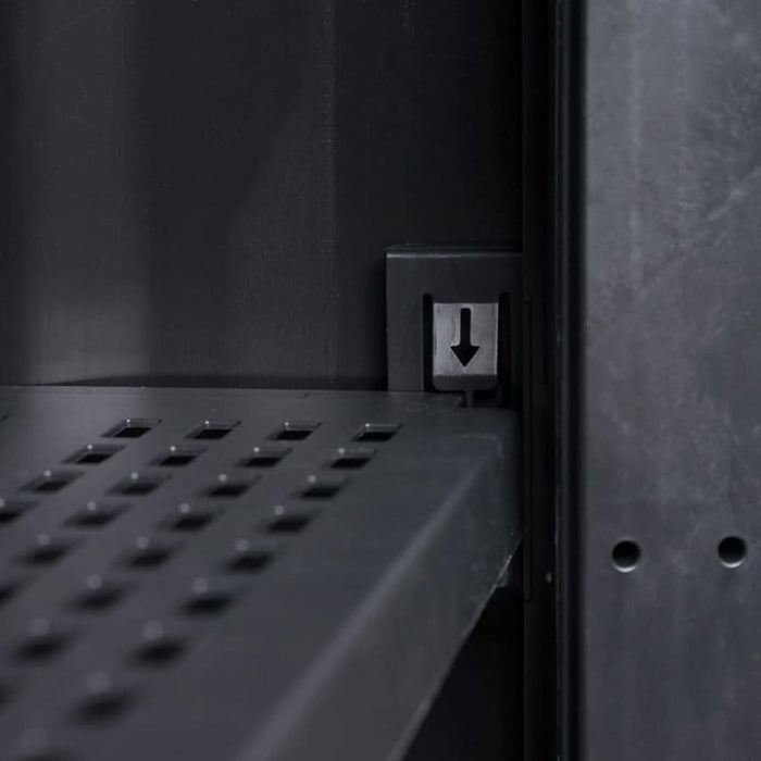 Garden Storage Cabinet with 4 Shelves Black and Grey Atibo