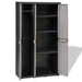 Garden Storage Cabinet with 4 Shelves Black and Grey Atibo
