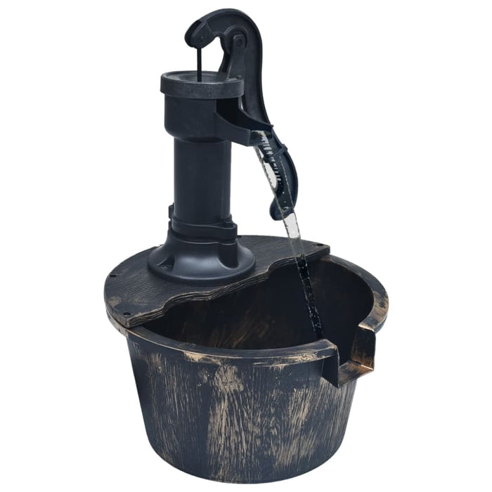Garden Water Fountain Barrel with Pump Anxto