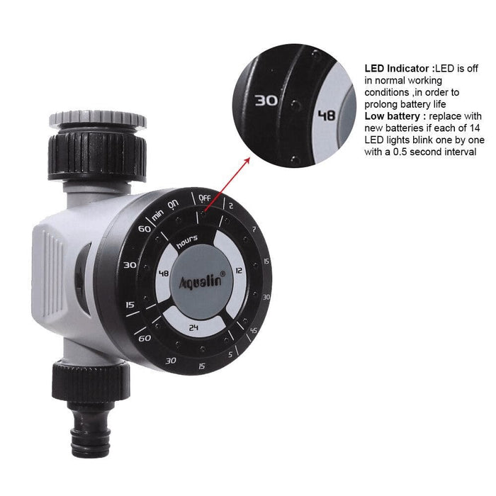 Garden Watering Timer Click Solenoid Valve Controller