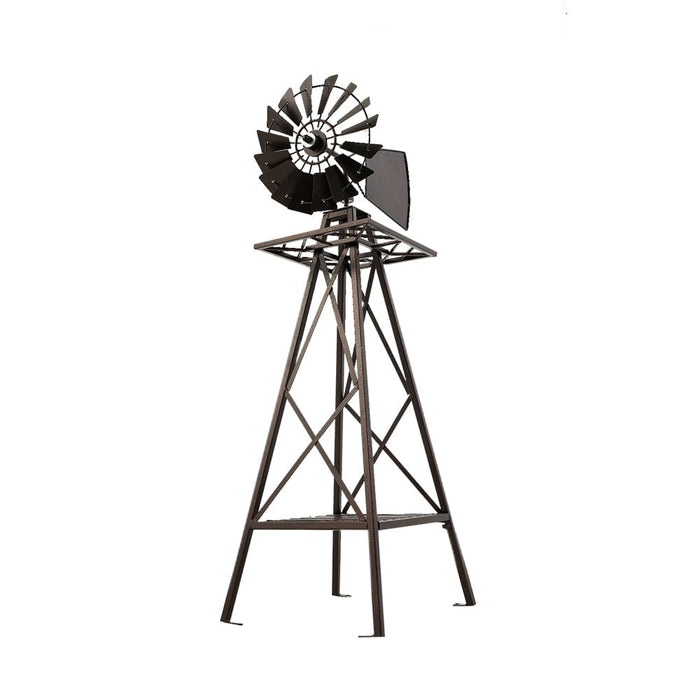 Garden Windmill 120cm Metal Ornaments Outdoor Decor