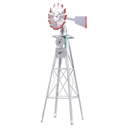 Garden Windmill 8ft 245cm Metal Ornaments Outdoor Decor