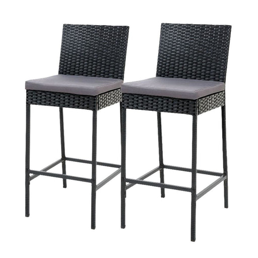 Gardeon Set of 2 Outdoor Bar Stools Dining Chairs Wicker