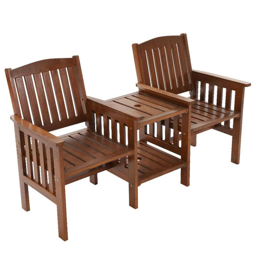 Gardeon Garden Bench Chair Table Loveseat Wooden Outdoor