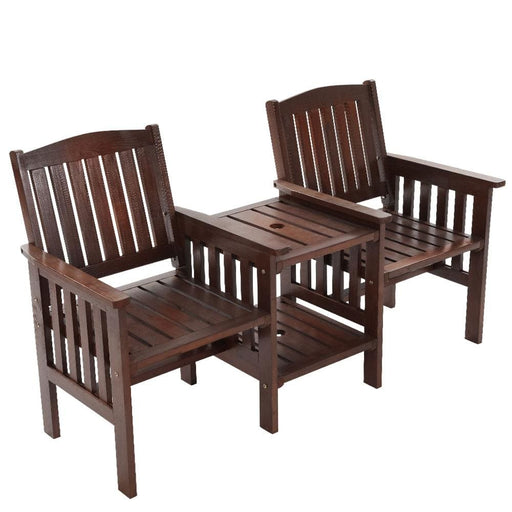 Gardeon Garden Bench Chair Table Loveseat Wooden Outdoor