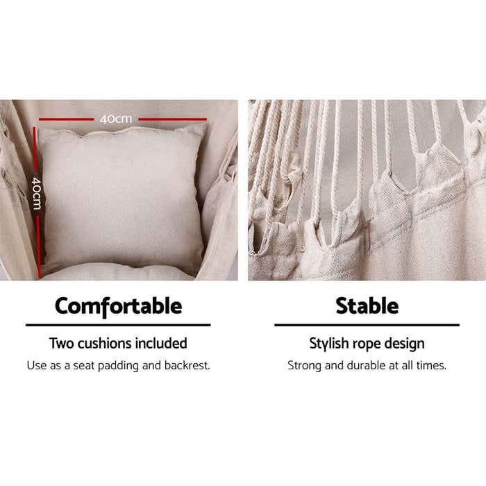 Gardeon Outdoor Hammock Chair With Stand Hanging Pillow