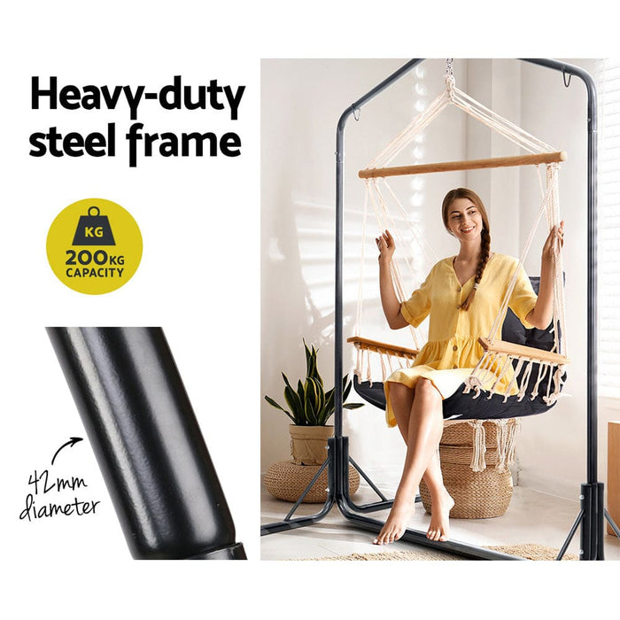 Gardeon Outdoor Hammock Chair With Stand Swing Hanging