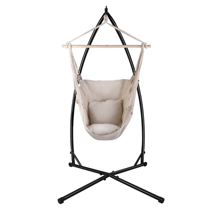 Gardeon Outdoor Hammock Chair with Steel Stand Hanging