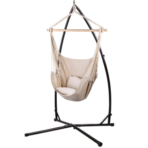 Gardeon Outdoor Hammock Chair with Steel Stand Hanging