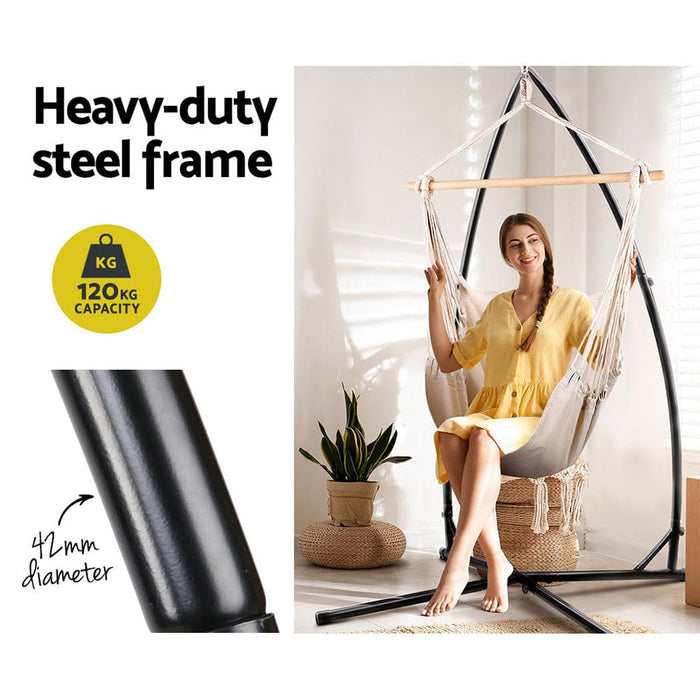 Gardeon Outdoor Hammock Chair with Steel Stand Hanging