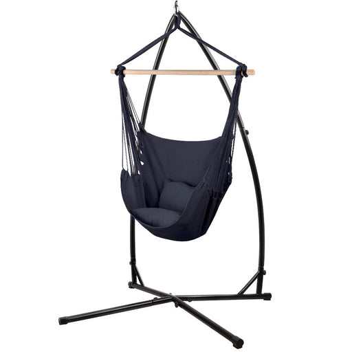 Gardeon Outdoor Hammock Chair With Steel Stand Hanging