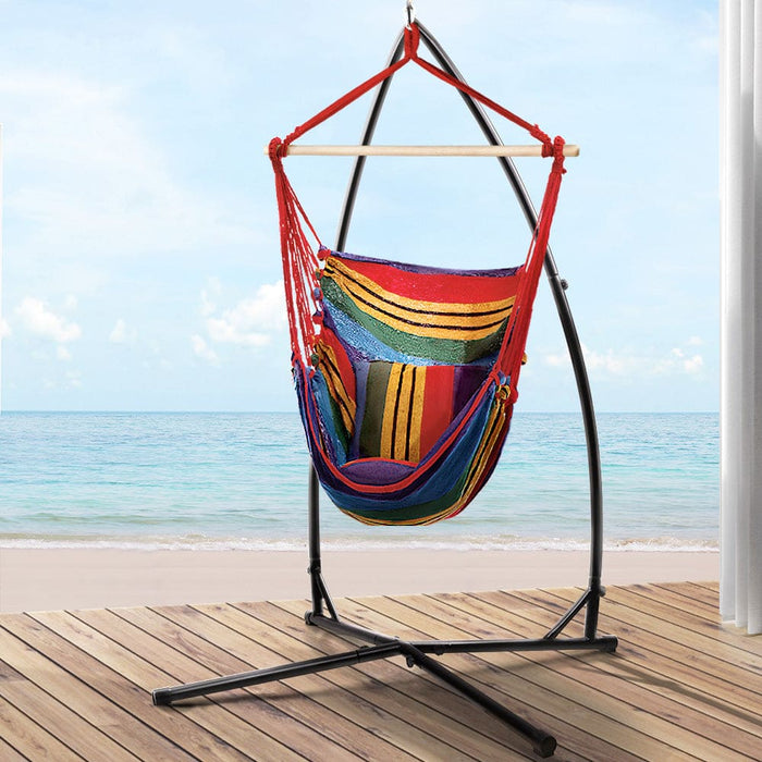 Gardeon Outdoor Hammock Chair with Steel Stand Hanging