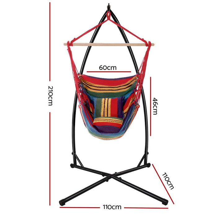 Gardeon Outdoor Hammock Chair with Steel Stand Hanging