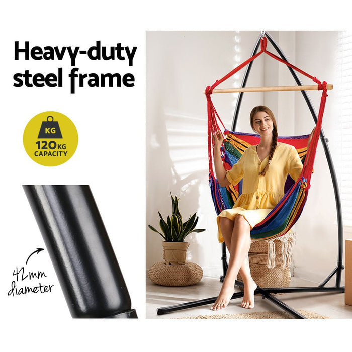 Gardeon Outdoor Hammock Chair with Steel Stand Hanging