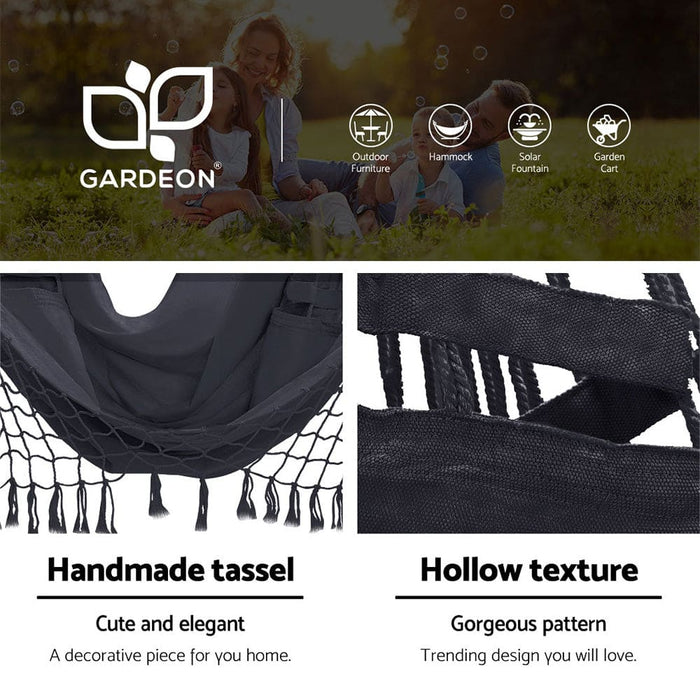 Gardeon Outdoor Hammock Chair with Steel Stand Tassel