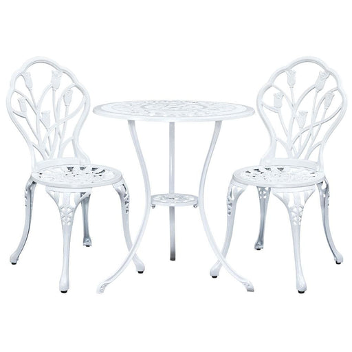 Gardeon 3pc Outdoor Setting Cast Aluminium Bistro Table