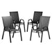 Gardeon 4x Outdoor Stackable Chairs Lounge Chair Bistro Set