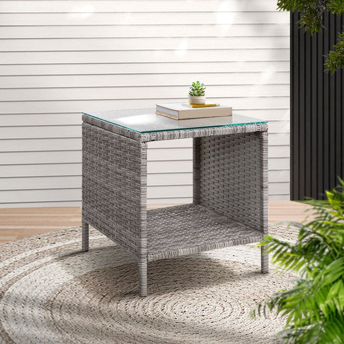 Gardeon Side Table Coffee Patio Outdoor Furniture Rattan