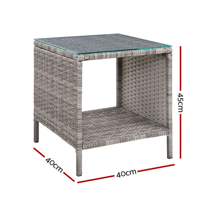 Gardeon Side Table Coffee Patio Outdoor Furniture Rattan