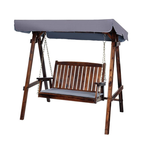 Gardeon Swing Chair Wooden Garden Bench Canopy 2 Seater