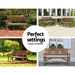Gardeon Wooden Garden Bench 3 Seat Patio Furniture Timber
